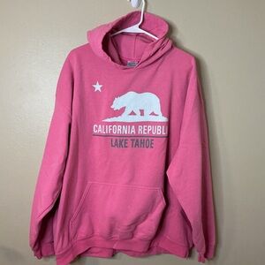 Gildan Pink California Republic Hoodie